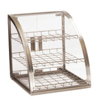 Thumbnail image #1 for Cal-Mil P255-55 Pastry Display Case, 17"W x 17"D x 18"H, 3 Tray Positions, 6 Acrylic Trays, Stainless Steel
