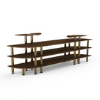 Thumbnail image #1 for Steelite International Mogogo, Modular MGCMLB02WBXF 3-Tier Curved Double-Sided Modular Buffet Station, 130 x 29-1/2 x 47-1/2"H