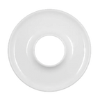 Thumbnail image #1 for Vertex China Argyle ARG-D20 Chip and Dip Plate, 11-3/8", 4" Hole, Round, Wide Rim, Rolled Edge, Porcelain, Bright White 1 Dozen