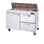 Thumbnail image #1 for Blue Air FSE LLC BLPT60-D2R-HC Two-Section Sandwich Prep Table, 60-3/8"W, 1 Door, 2 Drawers, 16-Pan Capacity