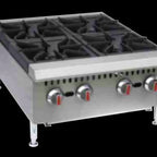 Thumbnail image #5 for Serv-Ware SHPS-24 24-Inch 4-Burner Natural Gas Commercial Hot Plate with Legs, Stainless Steel and Cast Iron Grates