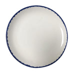 Thumbnail image #1 for Tableware Solutions USA Dapple Blue by Continental 29FUS338-141 10" Round Coupe China Plate, White with Blue Rim Case of 24