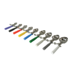 Thumbnail image #2 for Thunder Group SLDS016 2 oz #16 Stainless Steel Disher, Blue Plastic Handle, Thumb Press Case of 36