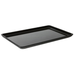 Thumbnail image #1 for G.E.T. GET ML-179-BK . . Rectangular Melamine Platter, Black, 11-3/4" x 7-7/8" Case of 12