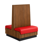 Thumbnail image #1 for ATSMFG ATS AT&S-ADD-KR48-BB GR6 Karender Deuce Booth, single, 30" long x 48" high, Beadboard back, Upholstery and foam fitted over a computer-cut