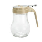 Thumbnail image #1 for TableCraft Products 406A 6 oz Teardrop Glass Syrup Dispenser with Almond ABS Top Case of 12