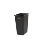 Thumbnail image #1 for CAC China TCWB-41K Rectangular Plastic Trash Can/Wastebasket, Black, 10 Gallon, Without Lid Case of 12