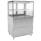 Thumbnail image #1 for RPI Industries Vienna VICD2-20-R-SQ-SC-INS Full-Service Cold Display Case, 31-1/2"W, Bottom-Mount Self-Contained Refrigeration