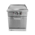 Thumbnail image #1 for Connerton CN24-24G 24" Gas Commercial Range with 1"-Thick 24" Polished Steel Griddle, Standard Oven and High Shelf