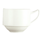 Thumbnail image #1 for Reserve by Libbey - Silk 987659364 Stackable Porcelain Coffee Cup with Handle, 8-1/2 oz.
