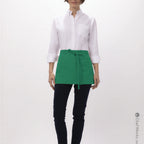 Thumbnail image #1 for Chef Works F9 -KEL-0 Unisex Waist Apron, 12"L x 23"W, 3-Pocket, Kelly Green, 65/35 Polyester-Cotton
