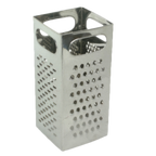 Thumbnail image #1 for Thunder Group SLGR004 4-Inch Square Open-Ended Four-Sided Stainless Steel Grater with Integrated Handles Case of 24