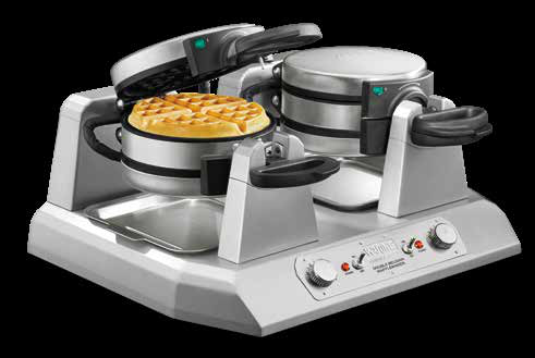 Product image #2 for Waring Commercial Double Belgian Waffle Maker, 7-Inch Round Waffles, 208V