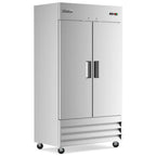 Thumbnail image #1 for USR Brands Coldline C35F Two-Section Reach-In Freezer, 27.6 cu. ft., 40"W, Solid Hinged Doors, Stainless Steel, Bottom-Mounted Refrigeration