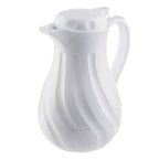 Thumbnail image #2 for TableCraft Products Connoisserve 1001402 40 oz Plastic Coffee Decanter, Thumb Press, Triple-Wall Insulated, White Case of 12