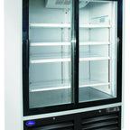 Thumbnail image #1 for Valpro Commercial Refrigeration VP Series VP2R-48LHC Two-Section Reach-In Refrigerated Merchandiser, Sliding Glass Doors, 48 cu. ft., Bottom-Mounted
