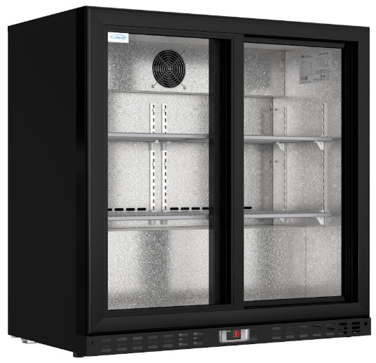 Product image #9 for KoolMore 35.4-Inch Wide Two-Section Back Bar Refrigerator, 7.4 Cu. Ft., Black, Sliding Glass Doors