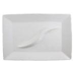 Thumbnail image #1 for Vertex China Ventana AV-LW21 Rectangular China Wave Plate, 12" x 8", Rolled Edge, Bright White, Glossy Finish 1 Dozen