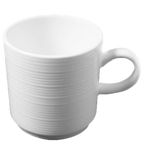Thumbnail image #1 for Vertex China Rubicon Helix RH-17 10 oz Embossed China Mug with Handle, Stackable, Super White Case of 3 Dozen