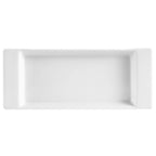 Thumbnail image #1 for CAC China Fortune F-2S Rectangular Porcelain Tray, 8-3/4"L x 3-1/2"W x 3/4"H Case of 2 Dozen