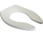 Thumbnail image #1 for AllPoints Foodservice Parts & Supplies 1171428 Elongated Plastic Toilet Seat, White, 18-1/2"L x 14-1/4"W