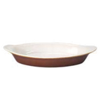Thumbnail image #1 for Vertex China Brown Accessories WRO-15-C 15 oz Oval Welsh Rarebit Dish, Vitrified China, Caramel Case of 2 Dozen