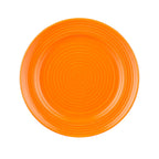 Thumbnail image #1 for CAC China TG-7-TNG Porcelain Round Plate, 7-1/2" Diameter, Embossed Rim, Tangerine Case of 3 Dozen