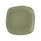 Thumbnail image #1 for Tuxton China Artisan Geode GGO-502 11" Square Olive Porcelain Plate 1 Dozen