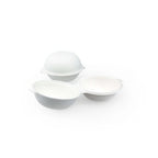 Thumbnail image #1 for JB Prince SIER RB508 S Mini Round Burger Container with Lid, 3.5-Inch Diameter, White Bagasse/Wood Pulp Case of 480