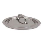 Thumbnail image #1 for JB Prince Mauviel S406 12 Round Stainless Steel Domed Pot/Pan Lid, 4.75-Inch Diameter, Stay-Cool Handle
