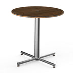 Thumbnail image #1 for Steelite International Mogogo, Polo MGCPRR01WSXX Round Bistro Table, 30" Dia. x 29" H, Bengali Mango Wood Laminate, Brushed Stainless Steel