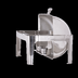 Thumbnail image #7 for Omcan USA 9.5 Quart Rectangular Stainless Steel Chafing Dish with Roll Top Cover