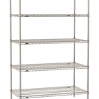 Thumbnail image #1 for Metro Super Erecta SE-2142S-74-S5 Stationary Starter Wire Shelving Unit, 42"W x 21"D x 74"H, 800 lb. capacity per shelf, 2000 lb. capacity per unit