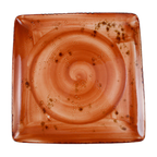 Thumbnail image #1 for Vertex China London Terra LTC-Q22 Square China Plate, 8-1/2", Hand Painted, Terra Cotta Case of 2 Dozen