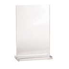 Thumbnail image #1 for TableCraft Products 5070 Two-Sided Clear Acrylic Menu/Card Holder, 5" x 2-1/4" x 7" Case of 24