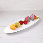 Thumbnail image #2 for G.E.T. Moderne - EGS M249SP-NW Melamine Salmon Platter, 24 in, Oblong, White Case of 3
