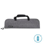 Thumbnail image #1 for JB Prince Messermesiter Z400 G Knife Roll Bag, 5-Pocket, Padded, Fully Lined, Gray, 20"L x 5"W