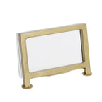 Thumbnail image #1 for Cal-Mil 1262-90 Tabletop Card Holder, 3-1/2"W x 2"H, Clear Acrylic with Gold-Finish Iron Frame Case of 6