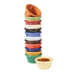 Thumbnail image #1 for G.E.T. Diamond Mardi Gras S-620-TY 2 oz Yellow Melamine Cone Ramekin Case of 4 Dozen