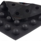 Thumbnail image #1 for JB Prince Pavoni M621 U Silicone Baking Mold, 30 Large Sfera Compartments, 1-5/16 oz. Each, Black