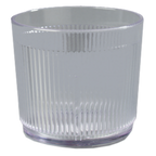 Thumbnail image #1 for Dinex DX4GCOF907 9 oz Clear Ribbed SAN Plastic Tumbler