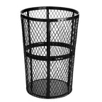 Thumbnail image #1 for Alpine Industries ALP473-48-BLK Outdoor Open-Top Steel Mesh Trash Container, 48 Gallon, Black