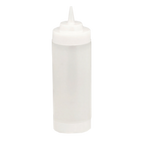 Thumbnail image #1 for TableCraft Products Dual-Way 11663CF Clear Wide-Mouth Squeeze Bottle, 16 oz, Cone Tip Case of 12