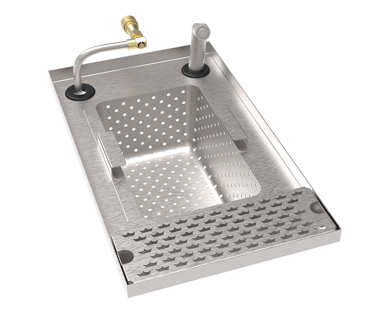 Product image #6 for MoveWell Underbar Modular Dump Sink Insert, 12 x 21 x 6 Inches, Wide Wash, Stainless Steel