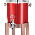 Thumbnail image #1 for Eastern Tabletop 7522CP Single Beverage Dispenser, 2 Gallon, Ice Chamber, Stainless Steel Cover and Base, Copper Finish