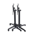 Thumbnail image #4 for G & A Commercial Seating FX2626 Dining-Height Aluminum Table Base, 26 x 26 in Base Spread, Folding, Nesting, Self-Leveling Glides, Black