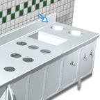 Thumbnail image #1 for La Rosa Refrigeration L-90146 Top Extension Unit with 2 Electric Wet/Dry Food Warmers, 7 qt, 8-1/2 in Diameter, Stainless Steel Front