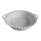 Thumbnail image #1 for G.E.T. Bugambilia CZ002MW Mexican Cazuela, 1.6 Qt., Cast Aluminum with Resin Coating, Marble White, 11"L x 7.9"W x 3.5"D
