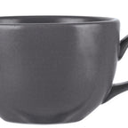 Thumbnail image #1 for Libbey Driftstone DRI-12-G Porcelain Coffee Cup with Handle, 7-3/4 oz, Satin Matte Granite Finish