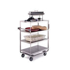 Thumbnail image #1 for Lakeside Manufacturing 745 Stainless Steel Open Tray Cart, 4 Shelves, 33"W x 21"D, Push Handle